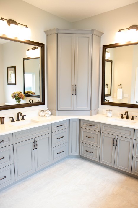 Master Bathroom with Large Vanity Tower - KBF Design Gallery