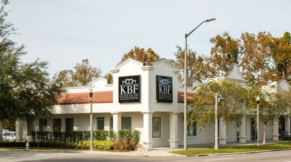 The KBF Design Gallery showroom building in Maitland, photographed at its 2020 opening