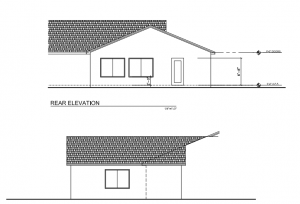 Elevations before and after home addition