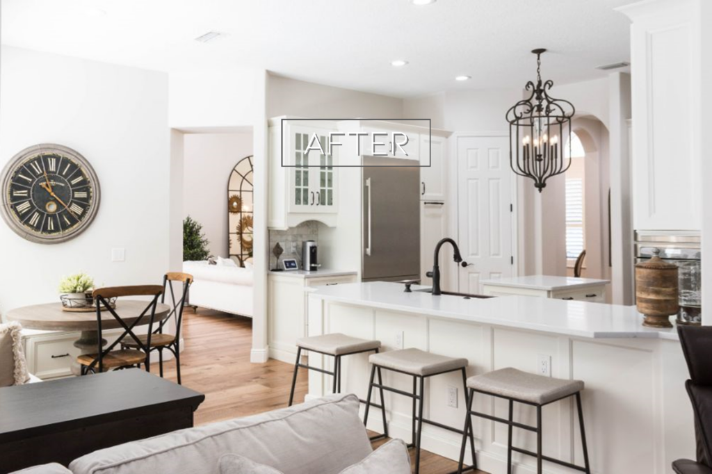 Longwood Kitchen After Lowering Breakfast Bar