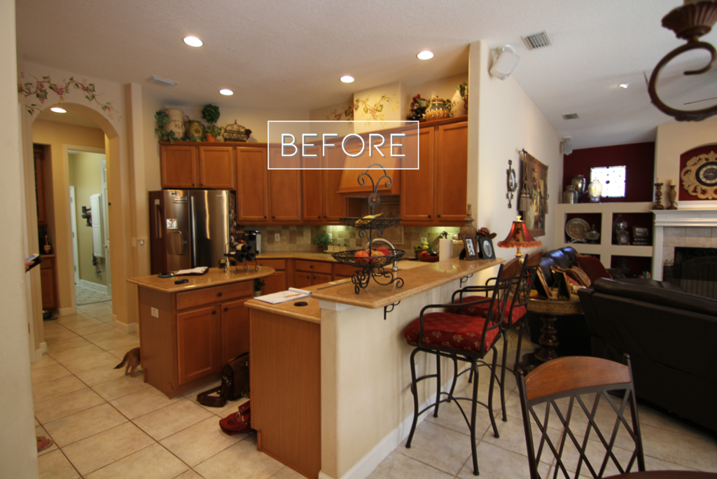 Longwood Kitchen Before Lowering Breakfast Bar