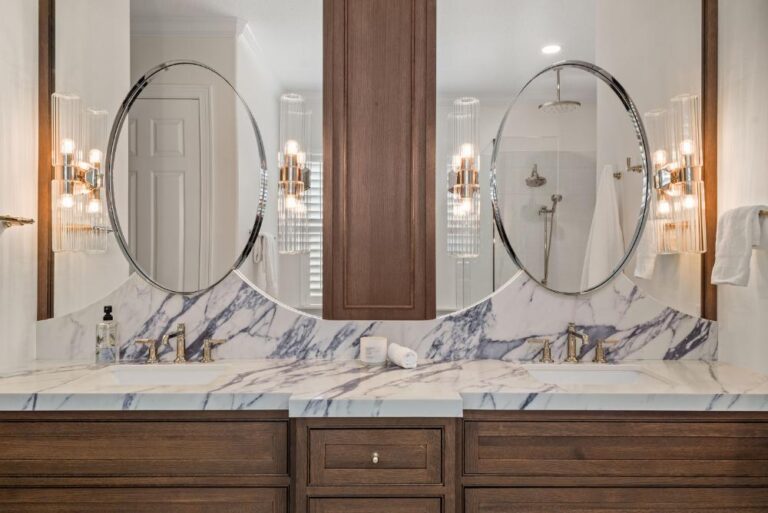 Beautiful Custom Vanity in Bathroom Remodel by KBF Design Gallery