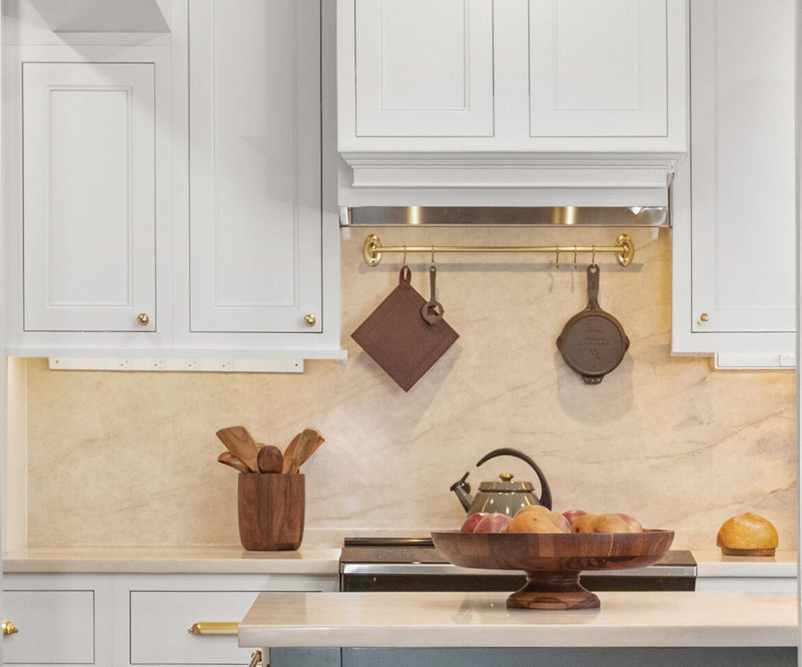 Quartz backsplash