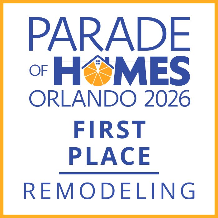 Parade of Homes 1st Place Badge 2026 - KBF Design Gallery 1st Place in Remodeling Category Parade of Homes