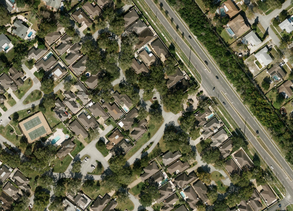 Aerial view of Chesapeake Park community in Dr. Phillips, Orlando, Florida &mdash; a KBF Design Gallery kitchen remodel helped this home sell for $850,000, setting the community price record.