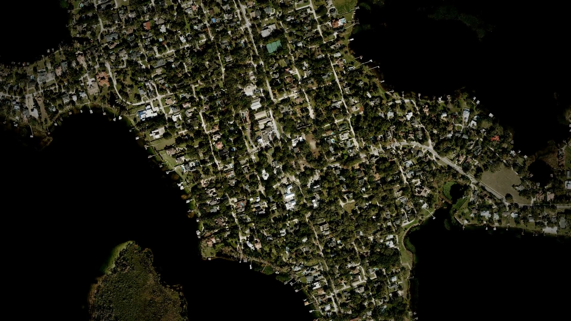 Aerial view over Windermere and the Butler Chain