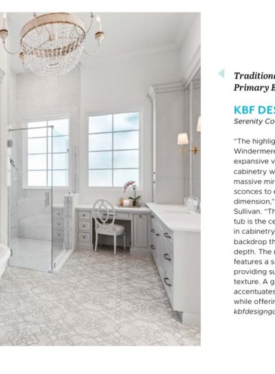 Florida Design Magazine Seaglass Award Transitional Traditional Primary Bathroom Remodel